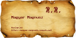 Magyar Magnusz névjegykártya